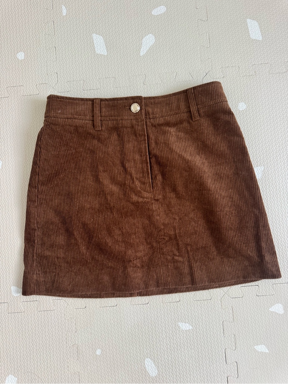 H&M Brown Corduroy Mini Skirt